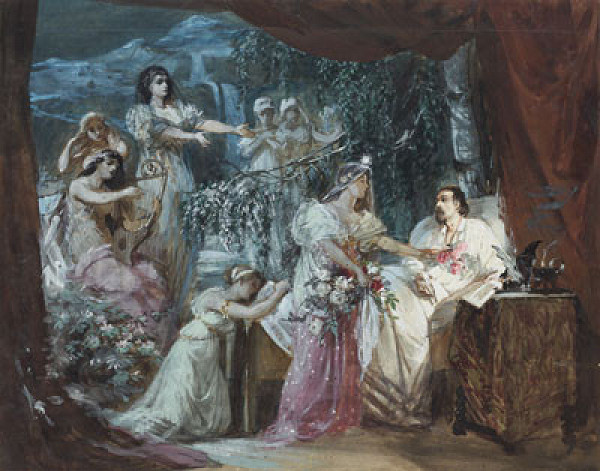 František Kupka - A study for the painting The Last Dream of the Dying Heinrich Heine 