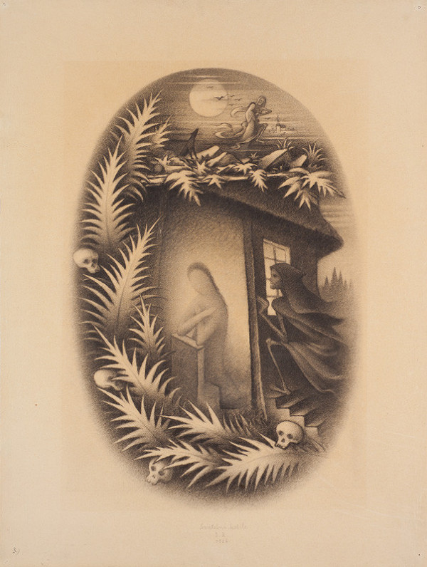 Jan Zrzavý - Illustration The Wedding Shirt from A Posy of National Folk Tales by Karel Jaromír Erben 