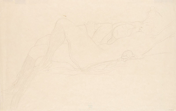 Gustav Klimt - Recumbent Girls 