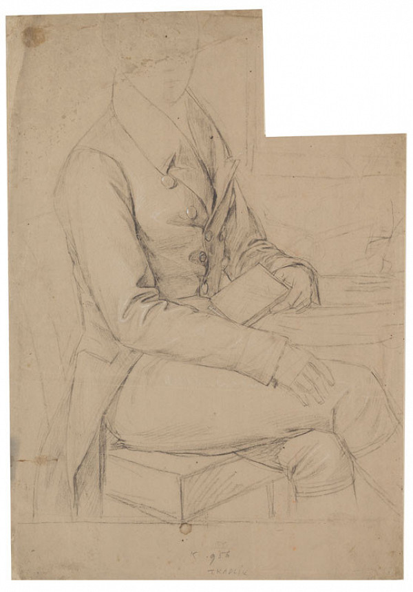 František Tkadlík - Sketch for a man’s portrait 