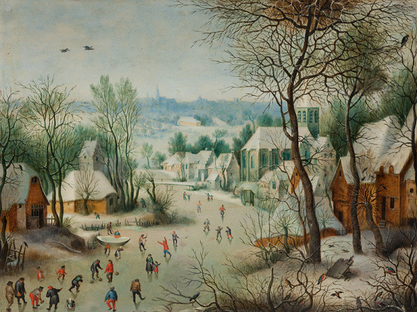 Jan I. Brueghel - Winter Landscape with Bird Trap 