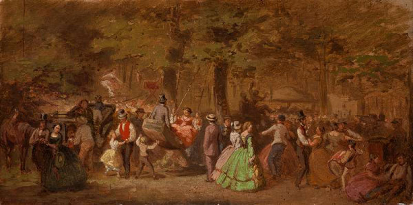 Viktor Barvitius - A Fair at Hvězda, study 