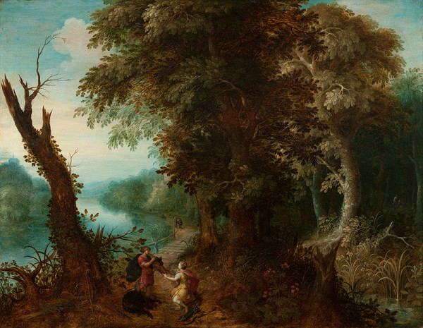 Abraham Govaerts, Frans II. Francken - Landscape with Meleager and Atalanta 