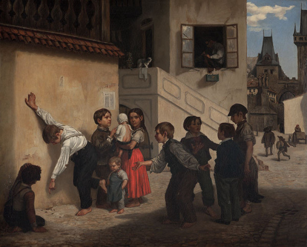 Hippolyt Soběslav Pinkas - Children Playing at Kampa (Children at Kampa, Prague Urchins) 