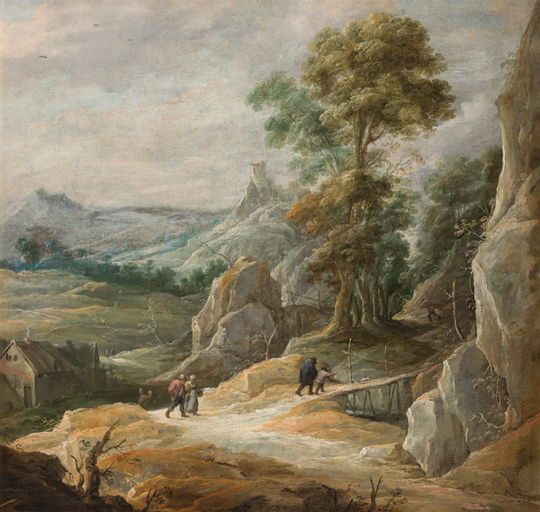 David II. Teniers - Rocky Landscape with Pilgrims 