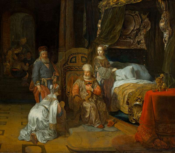 Gerbrand van den Eeckhout - Batsheba Pleads with David for Solomon´s Succession 