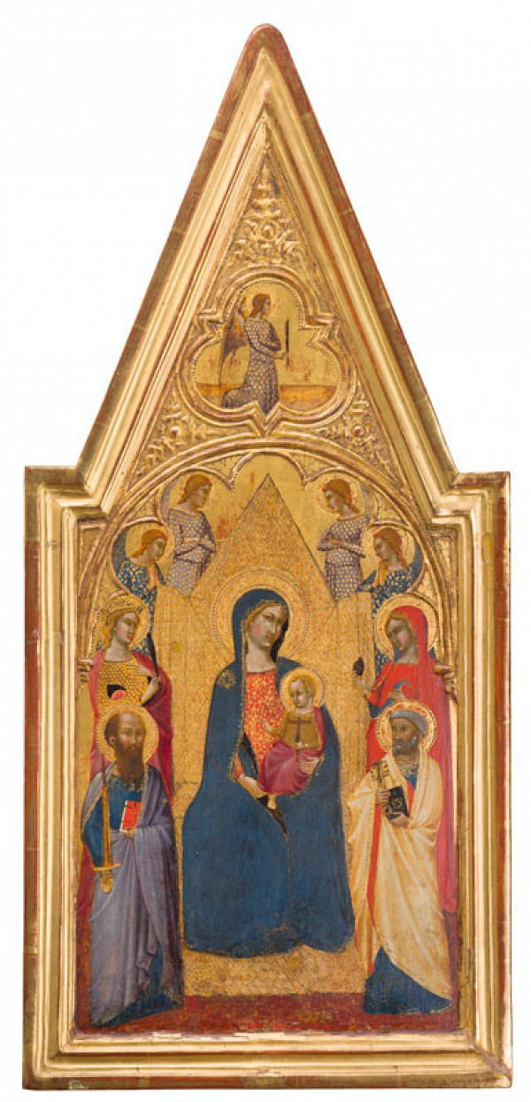 Master of the Pieta (also called Master of the Pieta Campana) - The Madonna and Child Enthroned 