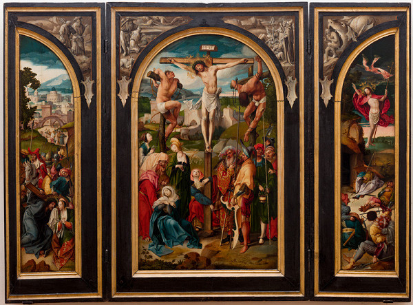 Cornelis Engelbrechtsz - (studio) - Triptych with the Crucifixion - The Crucifixion 