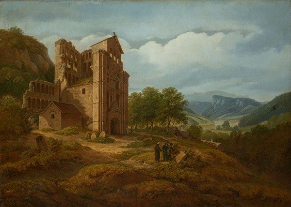 Antonín Mánes - Landscape with Kelso Abbey Ruins 
