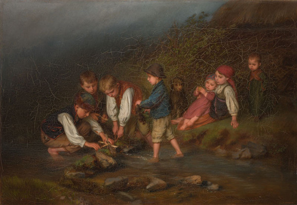 Quido Mánes - Village Children at Play 