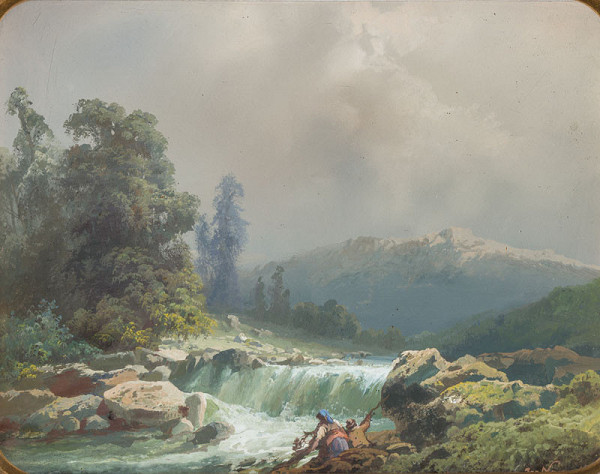 Josef Navrátil - Countryside with Rapids 