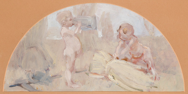 Vojtěch Bartoněk - Noon, study for a painting to decorate the dining room of Bohumil Bondy 