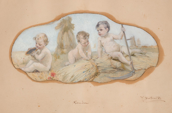 Vojtěch Bartoněk - Noon, study for a painting to decorate the dining room of Bohumil Bondy 