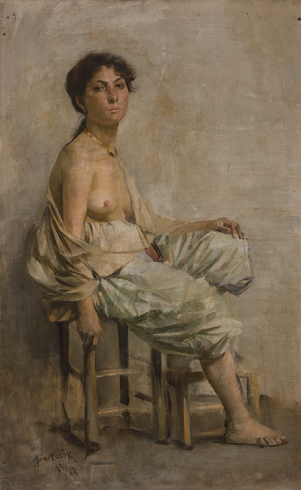 Vojtěch Bartoněk - Study of a Seated Female Model 