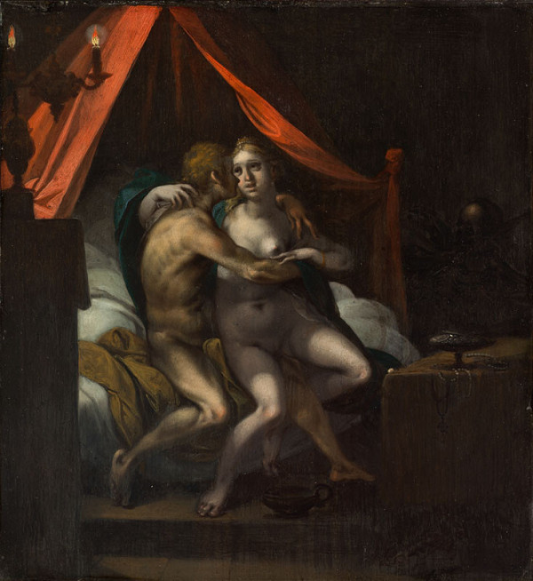 Christoph Gertner - Young Couple and a Skeleton (Vanitas) 