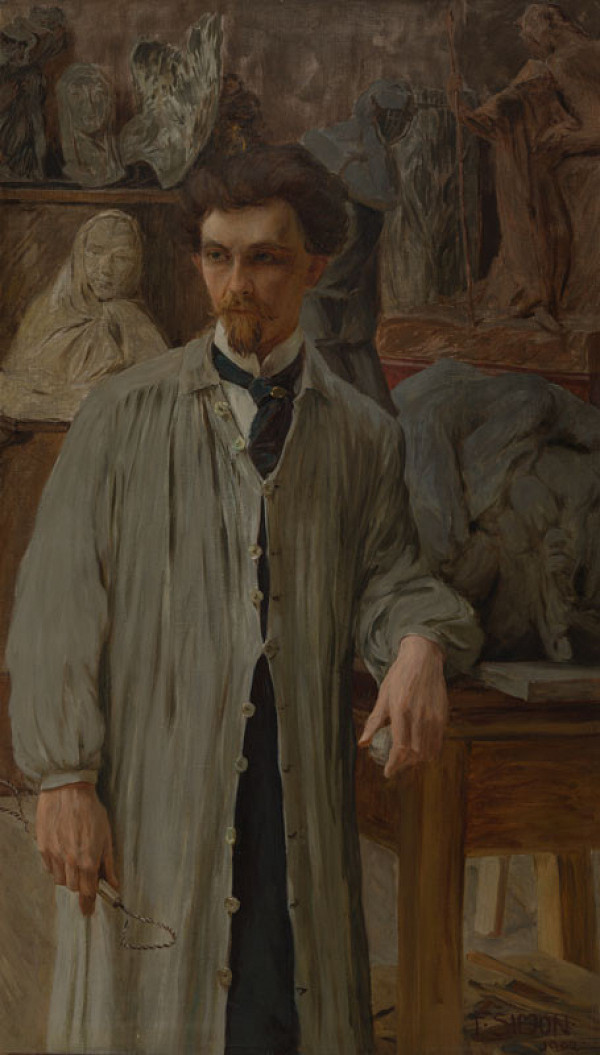 František Tavík Šimon - Bohumil Kafka in His Studio 