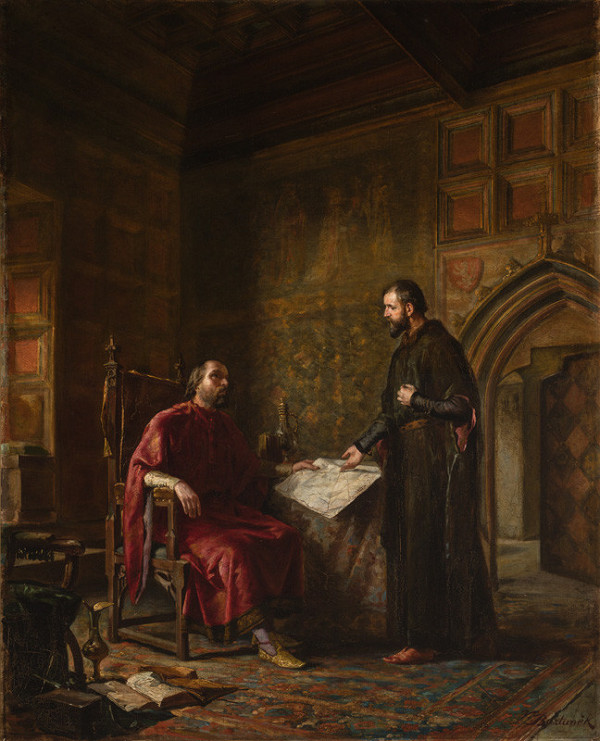 Vojtěch Bartoněk - Peter Parler Received by Charles IV 