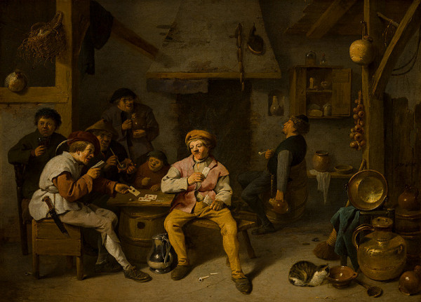 Pieter de Bloot - A Party of Gamblers and Smokers 