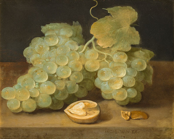 Jacob Fopsen van Es - Still life with Grapes and Walnut 