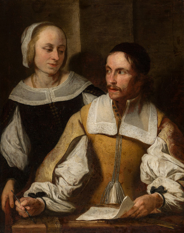 Karel Škréta - Portrait of a Mathematician and His Wife (of samuel Globic of Bučín?) 