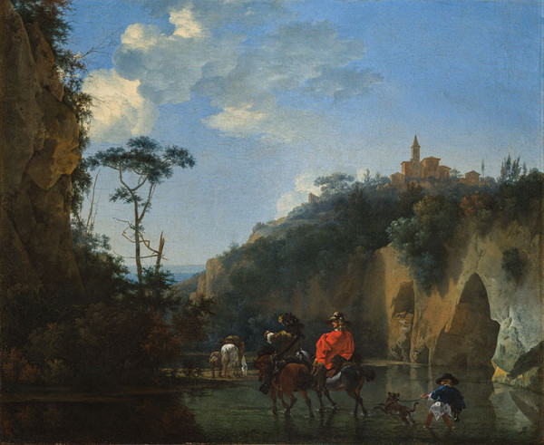 Jan Asselijn - Ford between High Cliffs 