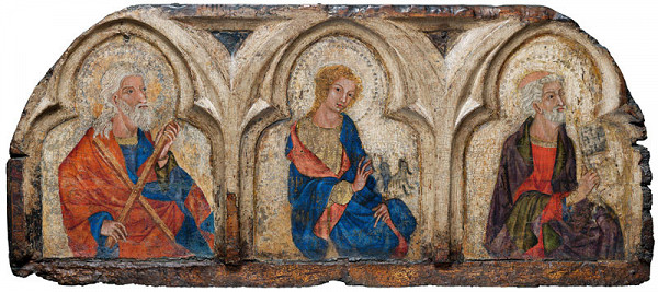 around 1340) Anonymous (Prague - Predella of Roudnice - SS Andrew, John the Evangelist and Peter 