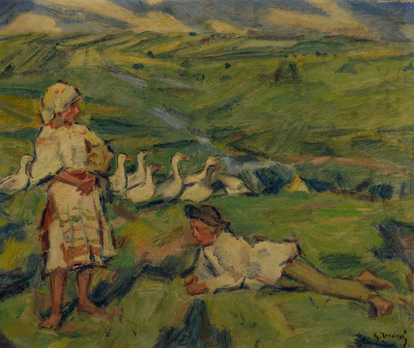 Gustav Mallý - On the Meadow 