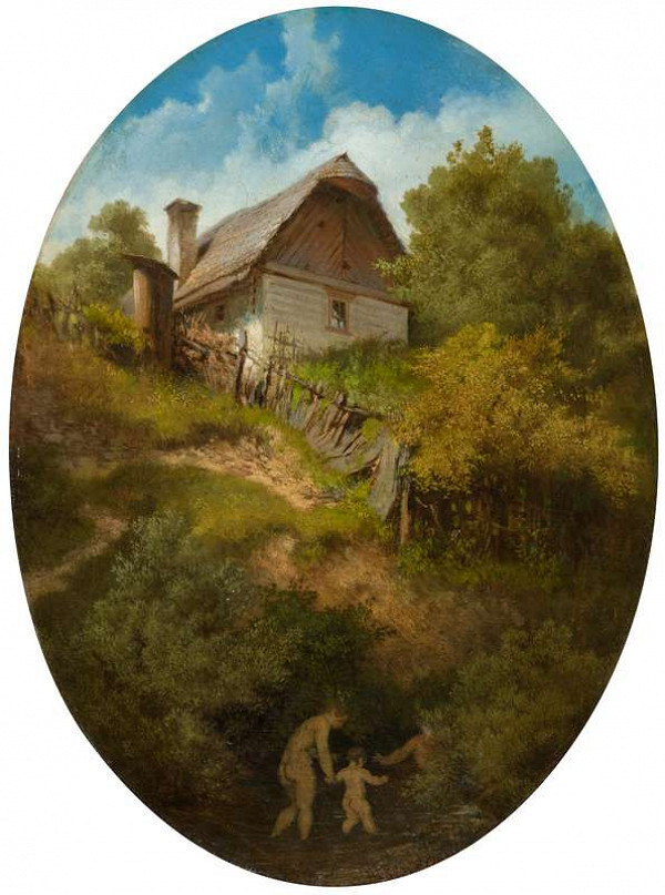 Josef Mánes - Near the Cottage 