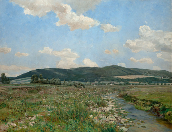 František Kaván - Železné Mountains Viewed from the Zlatý Stream in Třemošnice 