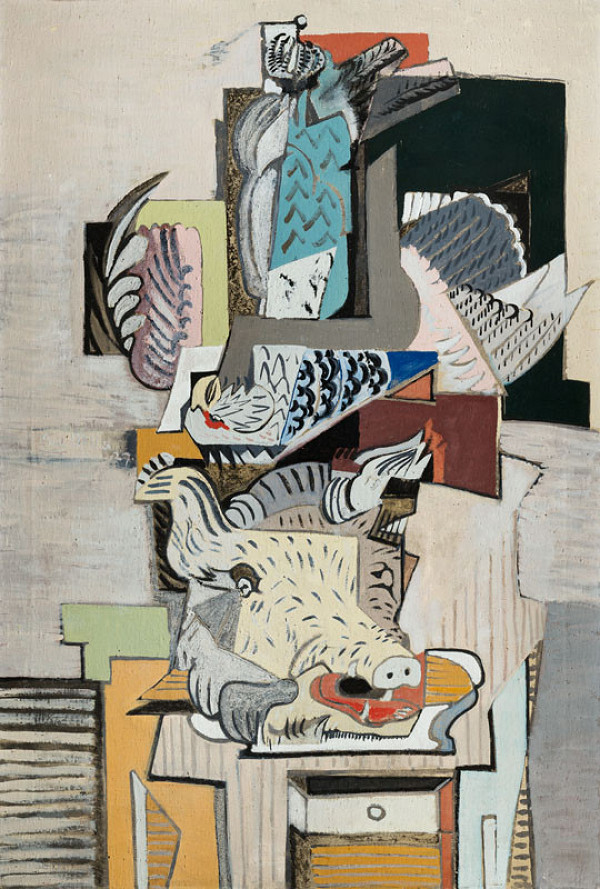 Emil Filla - Still Life with a Wild Boar Head and a Grouse 