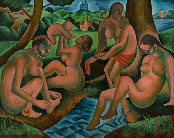 Bohumil Kubišta - Women Bathing 