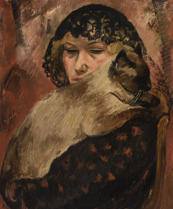 František Z. Eberl - Woman with a Cat 