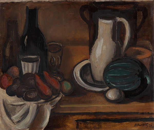 Alfred Justitz - Still Life with a Watermelon 