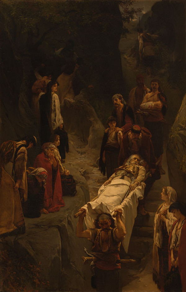 Jaroslav Čermák - A Wounded Montenegrin, replica 