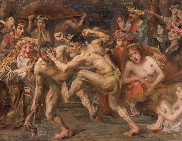 Lovis Corinth - Odysseus Fighting with the Beggar 