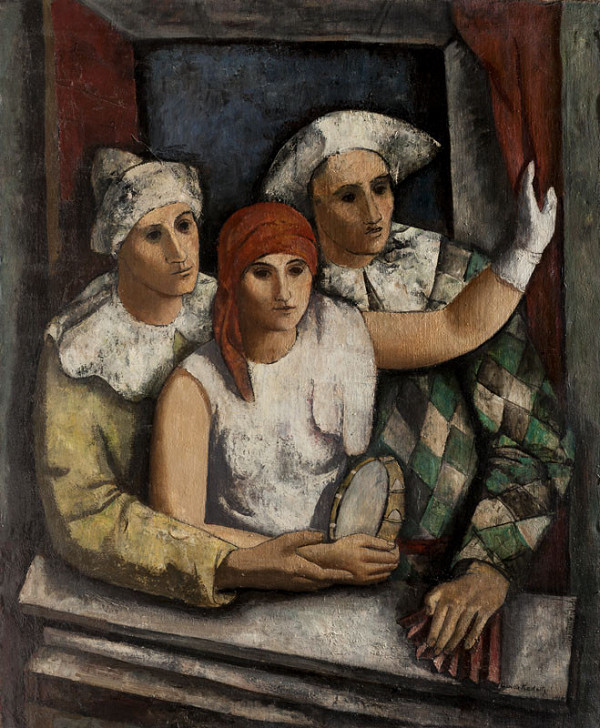 Charlotte Schroetter-Radnitz - Pierot, Girl and a Harlequin (Three Masks) 