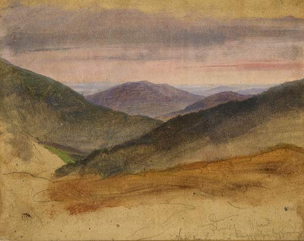 Josef Mánes - Evening in the Mountains after Sunset 