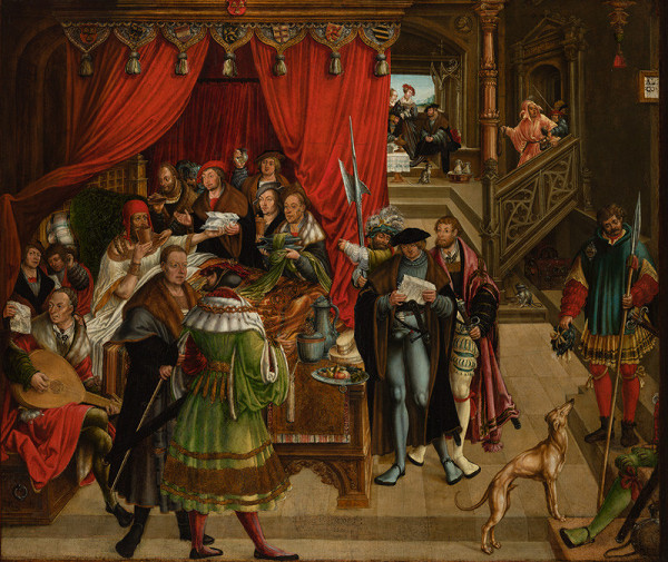 Hans Wertinger - Sick Alexander the Great and his Physician Philippos 