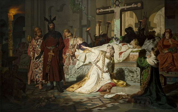 Emil Lauffer - Kriemhild’s Accusation (Kriemhild accuses Gunther and Hager of murdering her husband Siegfried) 