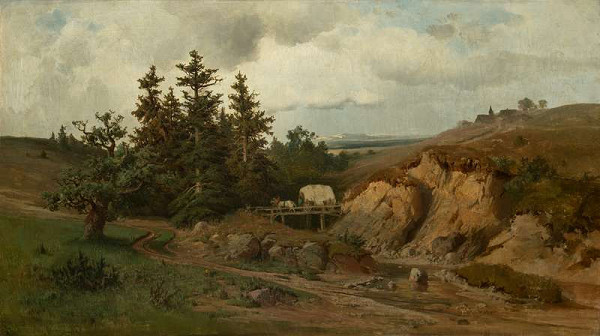 Adolf Kosárek - Scenery with a Wooden Bridge 
