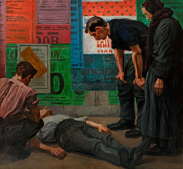 Karel Myslbek - Accident on the Building Site 