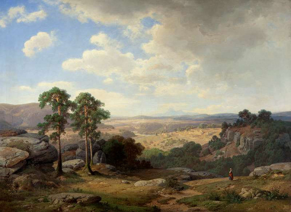 Alois Bubák - A Summer Afternoon in the Hills by the River Jizera 