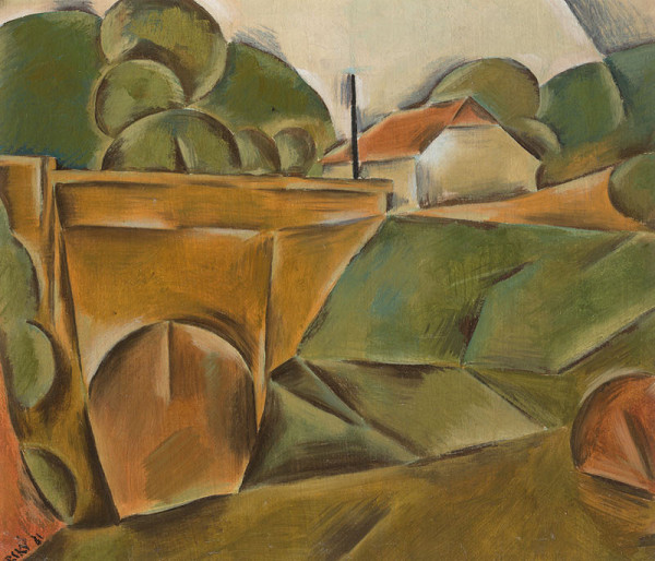 Jindřich Štyrský - Landscape with a Bridge 