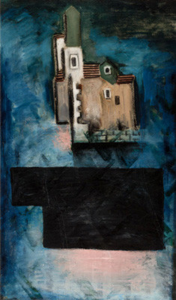 Josef Šíma - Spanish Landscape (Blue Landscape, Spanish Monastery) 