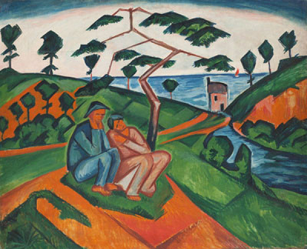 Otakar Kubín (Coubine) - Landscape by the Sea 