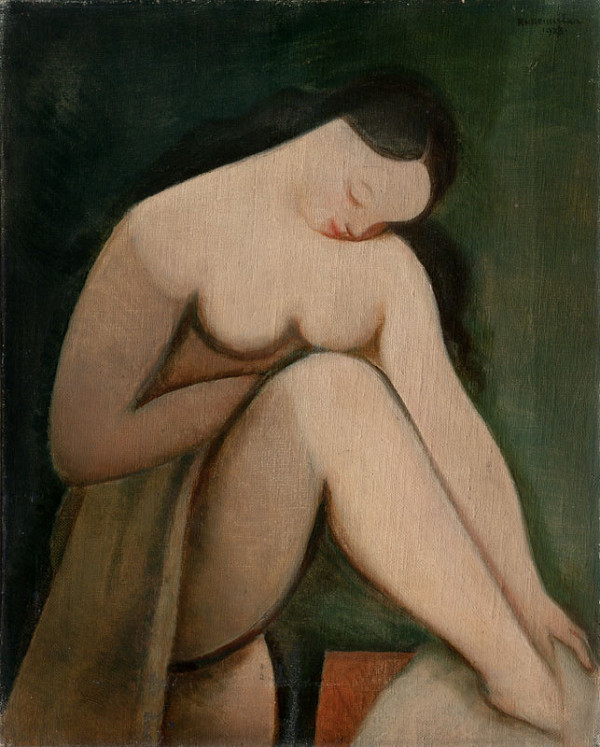 Rudolf Kremlička - Nude (A Girl Bending Down) 