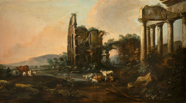 Johann Anton Eismann - Herd in Ruins 