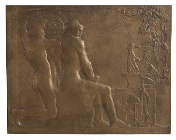 Bohumil Kafka - Plaque of the Chamber of Trade and Commerce 