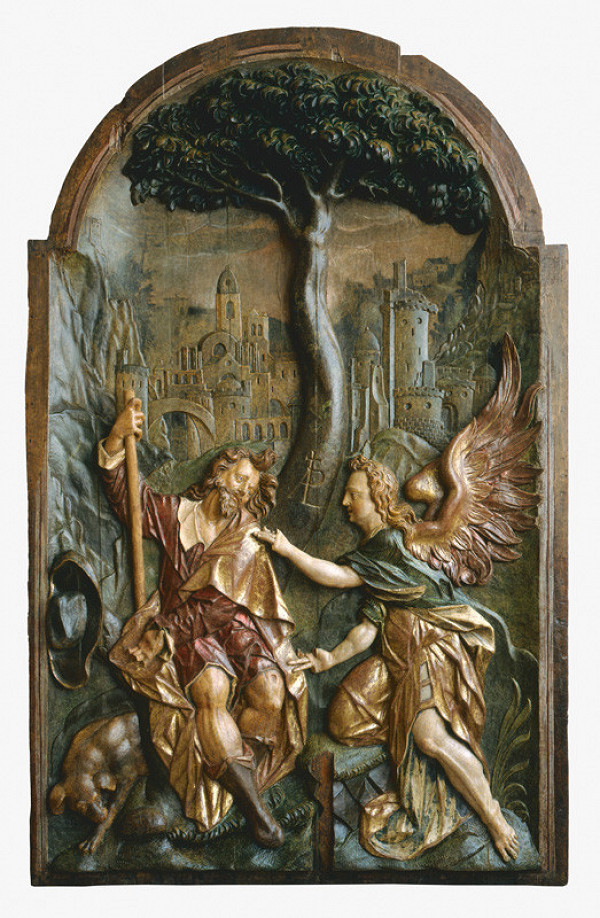 Master APL (?) (Western Bohemia (?)) - St Roch with an Angel 