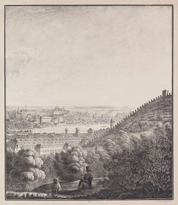 Vincenc Morstadt - View of Prague from the West (4 sections) 